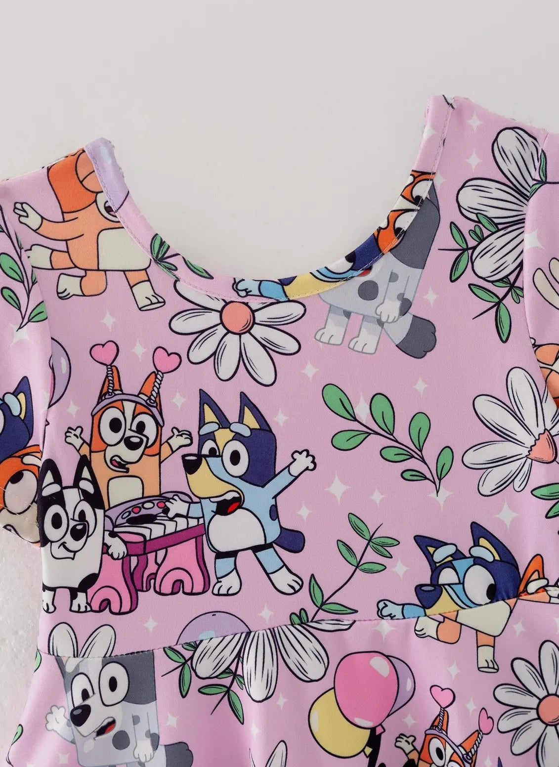 Cartoon Print Milk Silk Dress