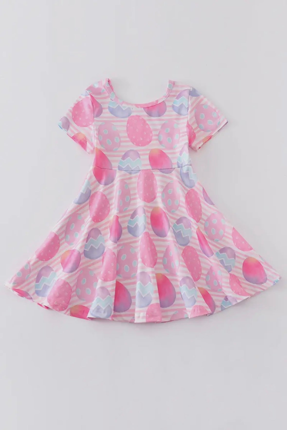 Pink Striped Egg Twirl Dress