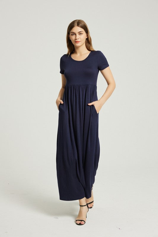 Women's Casual Maxi Dress With Pocket