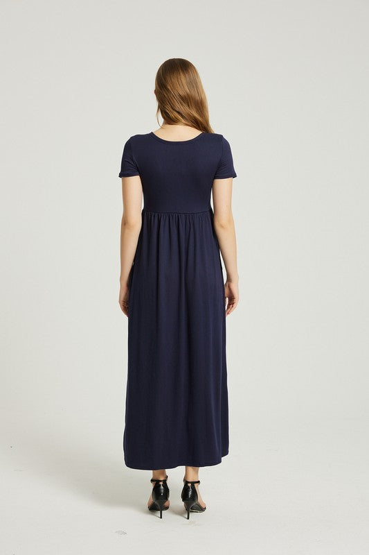 Women's Casual Maxi Dress With Pocket