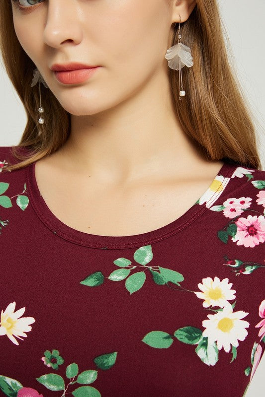 Women's Casual Floral Maxi Dress With Pocket