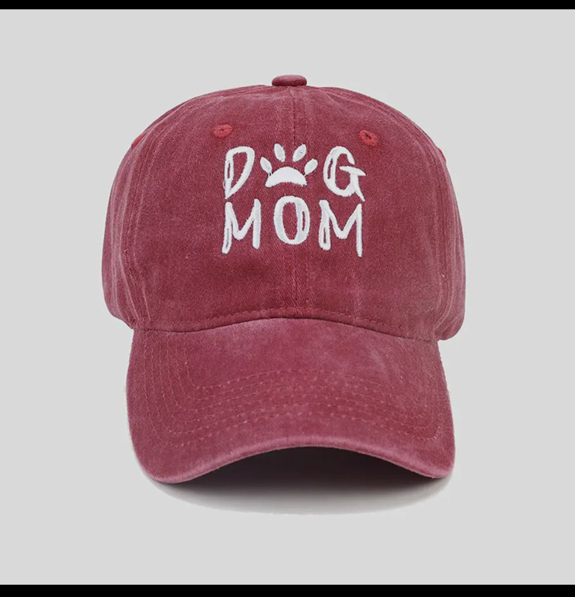 🐾🐶🧢Dog Mom baseball cap with embroidered front 🧢🐶🐾