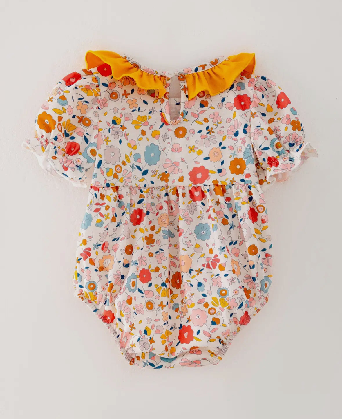Pumpkin Chenille Patches Girls Romper