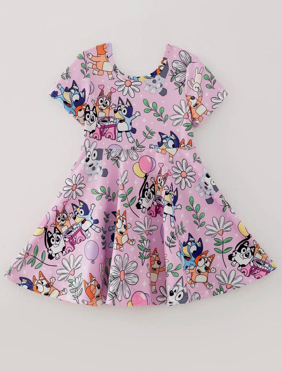 Cartoon Print Milk Silk Dress