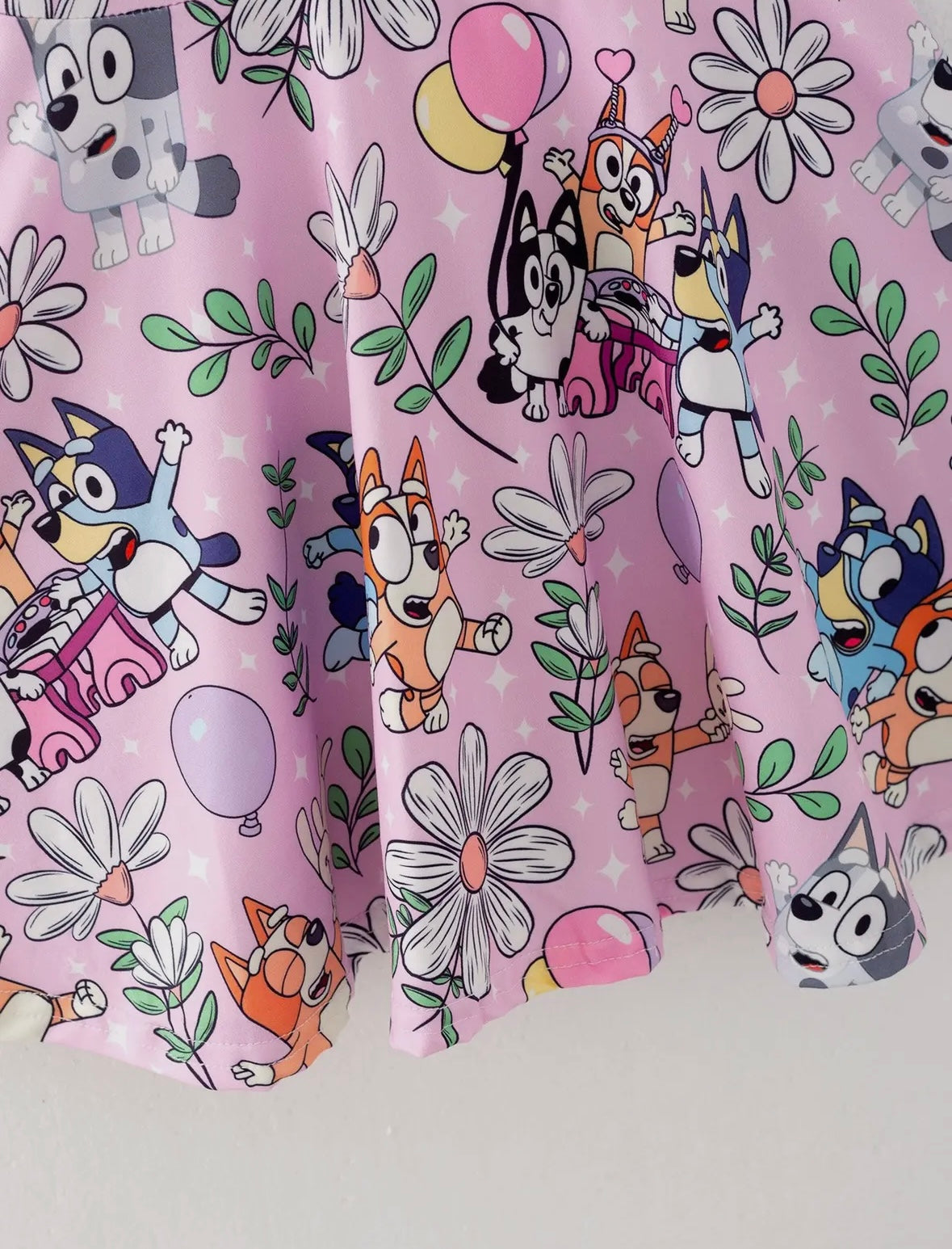 Cartoon Print Milk Silk Dress