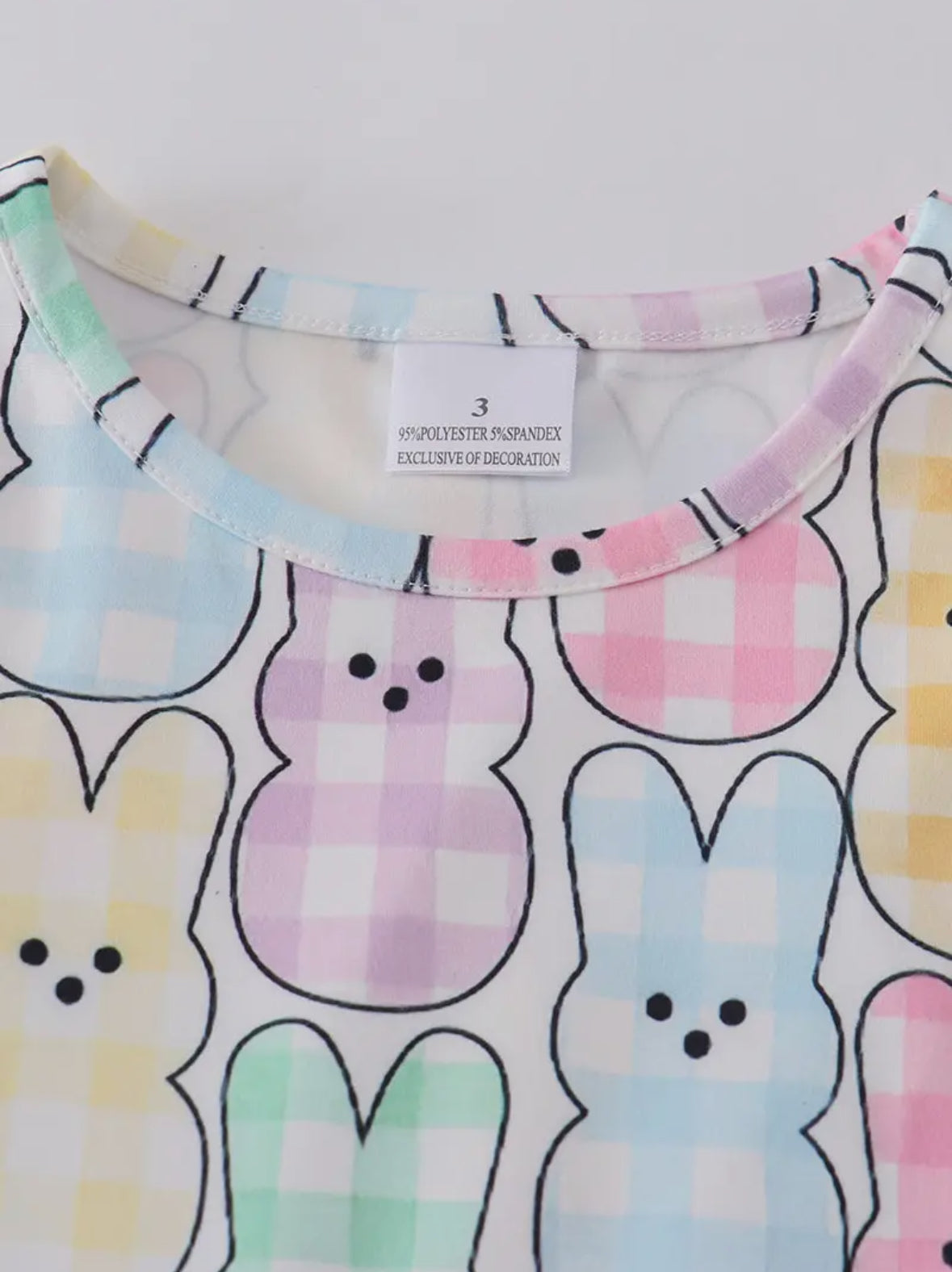 Easter Colored Plaid Rabbit Ruffle Dress 🐰