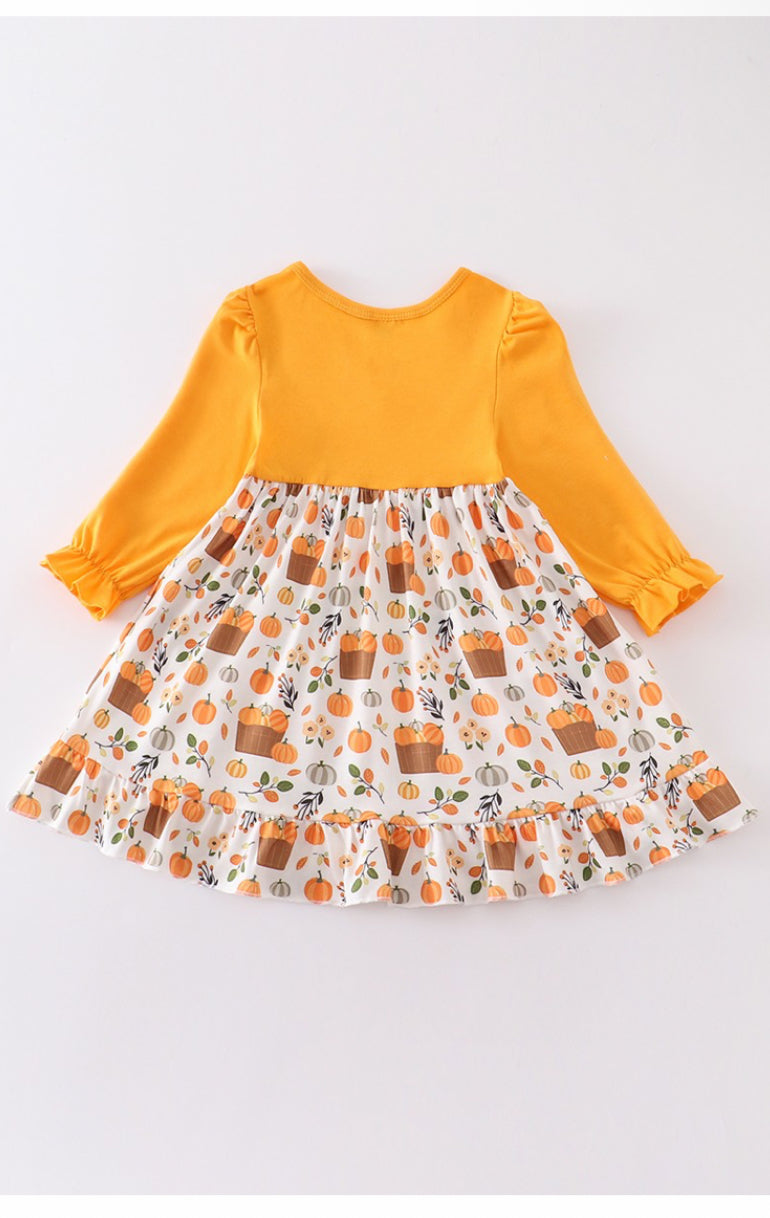 Girls Pumpkin Dress