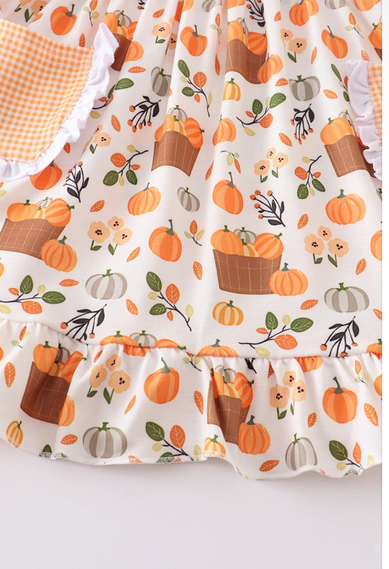 Girls Pumpkin Dress