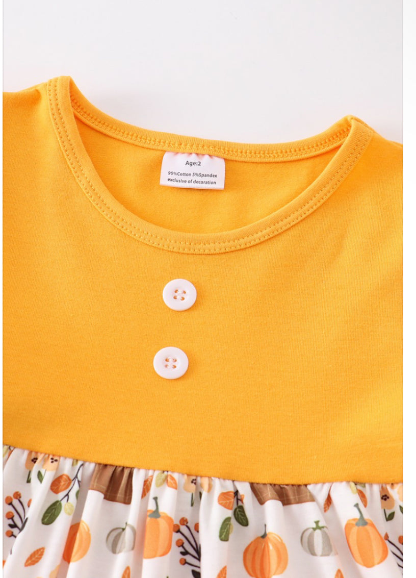 Girls Pumpkin Dress
