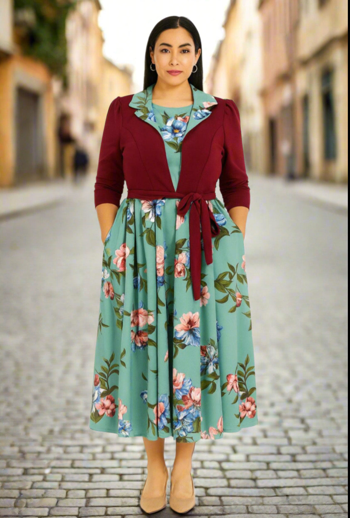 Emerald Blossom Dress
