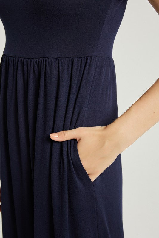 Women's Casual Maxi Dress With Pocket