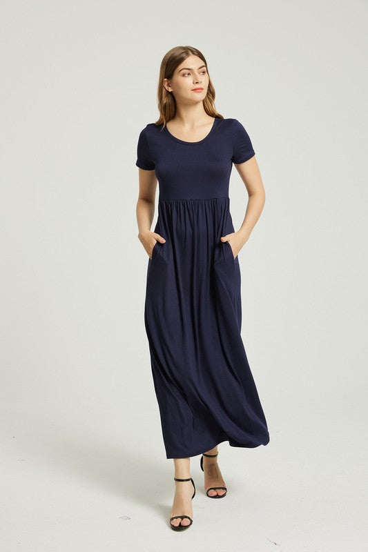 Women's Casual Maxi Dress With Pocket
