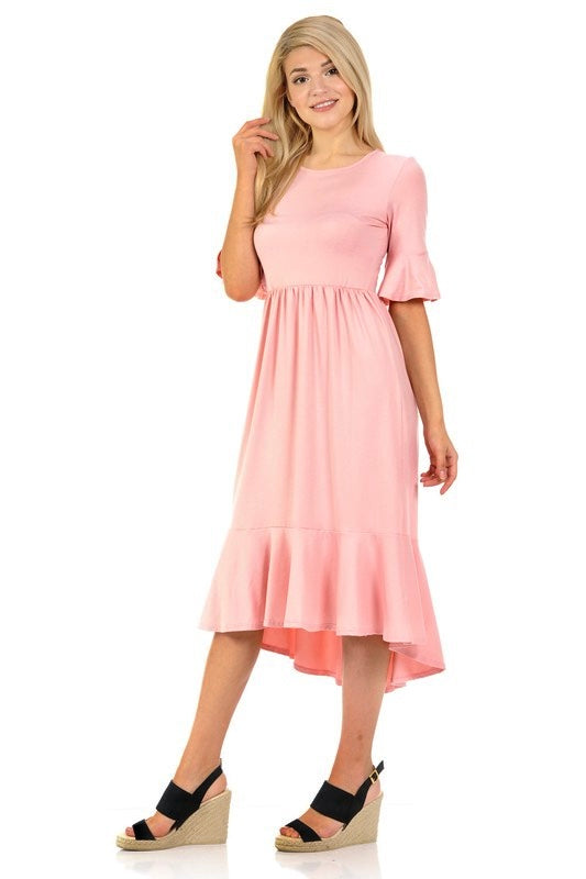 Womens’ Mermaid ruffle Midi Dress✨