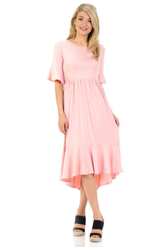 Womens’ Mermaid ruffle Midi Dress✨