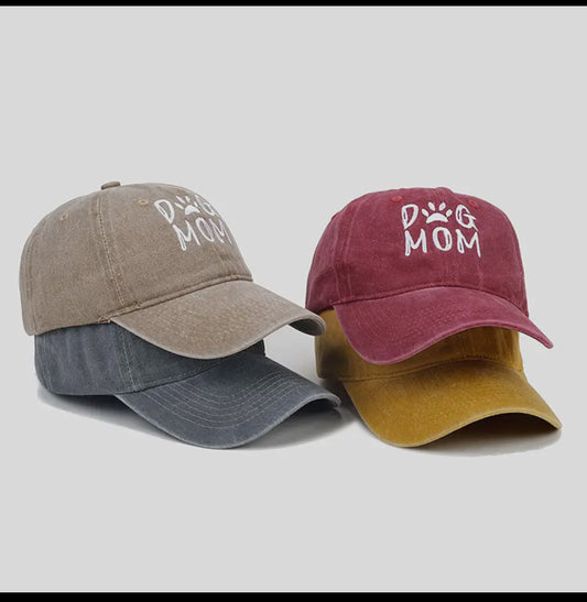 🐾🐶🧢Dog Mom baseball cap with embroidered front 🧢🐶🐾