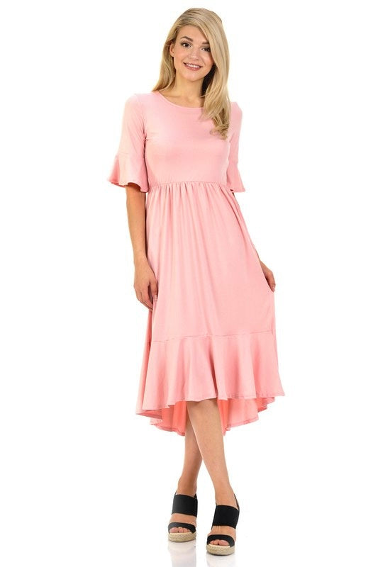 Womens’ Mermaid ruffle Midi Dress✨