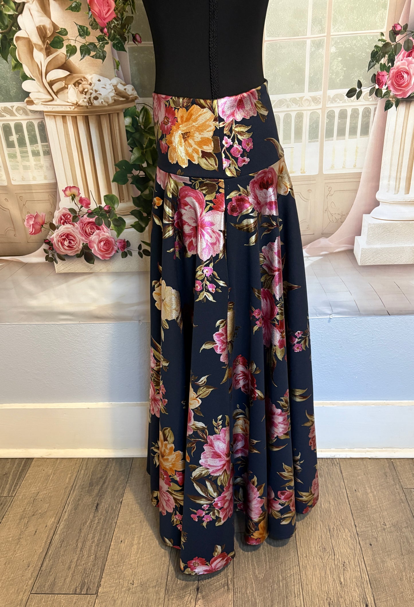 Women’s Navy Blue Floral Skirt