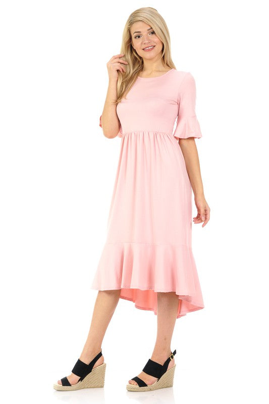 Womens’ Mermaid ruffle Midi Dress✨