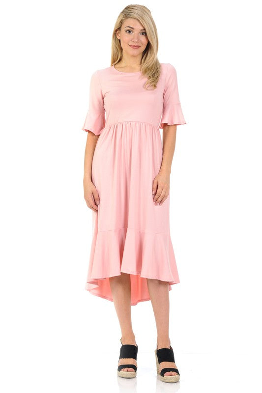 Womens’ Mermaid ruffle Midi Dress✨