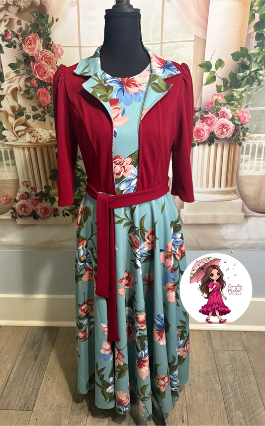 Emerald Blossom Dress