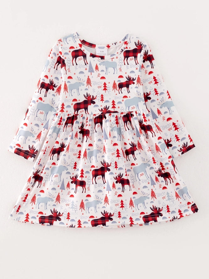 Girls 4-Pack Winter Print Dresses