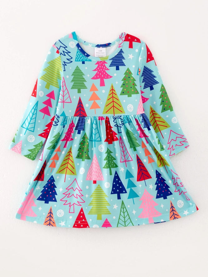 Girls 4-Pack Winter Print Dresses